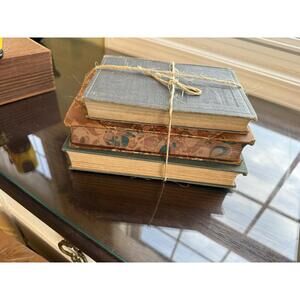 Lot of 3 vintage book stack